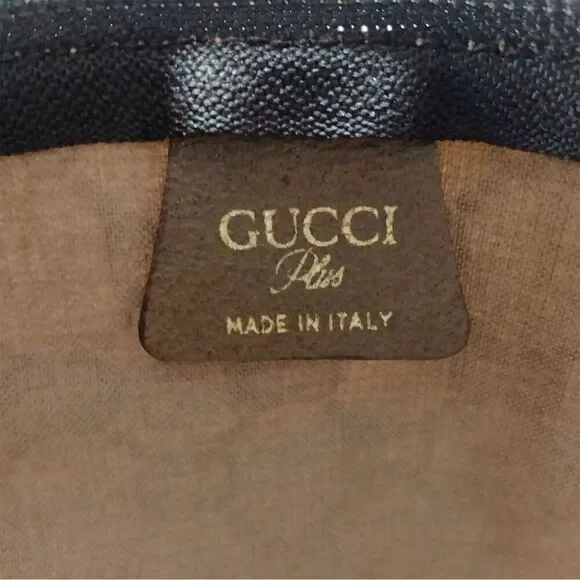 Gucci Plus Vintage Large Tote Bag Brown GG Monogram Web Stripe with COA - Picture 6 of 7